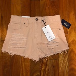 Blush Denim Shorts